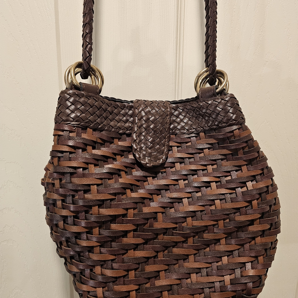 Elegant Brown Woven Women's Bag